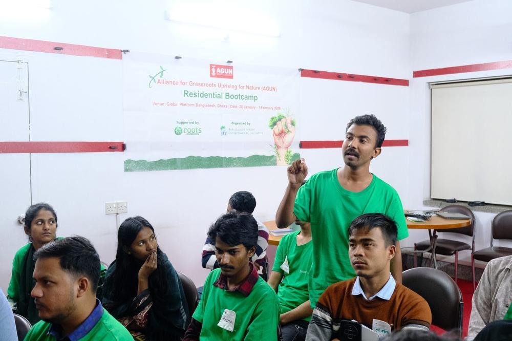 Grassroots youth leaders at an AGUN residential bootcamp